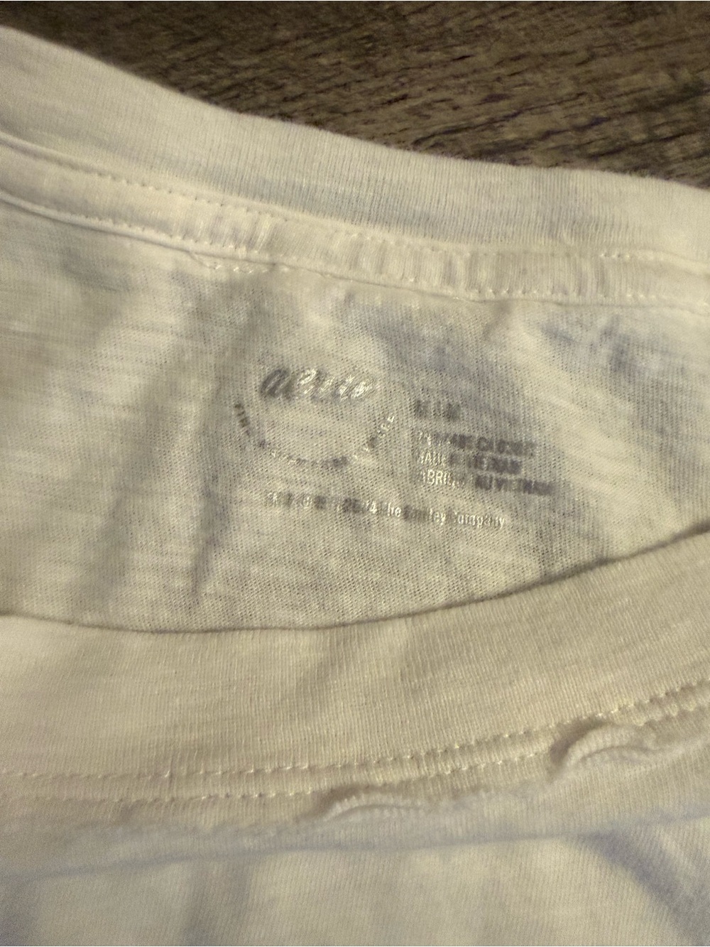 Aerie White Short Sleeve Tee w/Distressed Pastel 'Happiness Bloom' Graphic - Picture 6 of 8